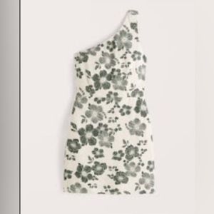 One-Shoulder Linen Mini Dress